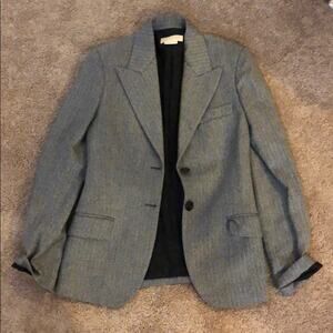 micheal kors virgin wool herringbone blazer